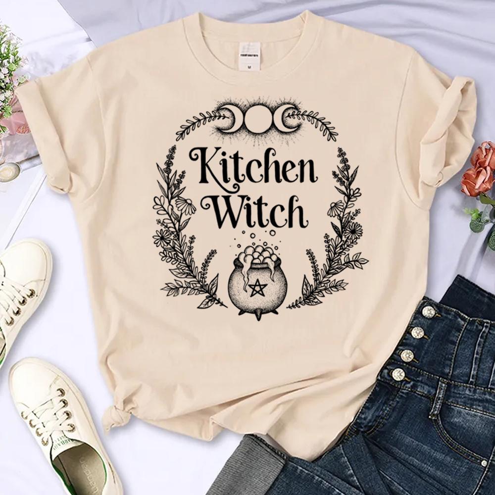 Футболка ведьмы, женская уличная одежда в стиле аниме Харадзюку, женская одежда в стиле комиксов Харадзюку