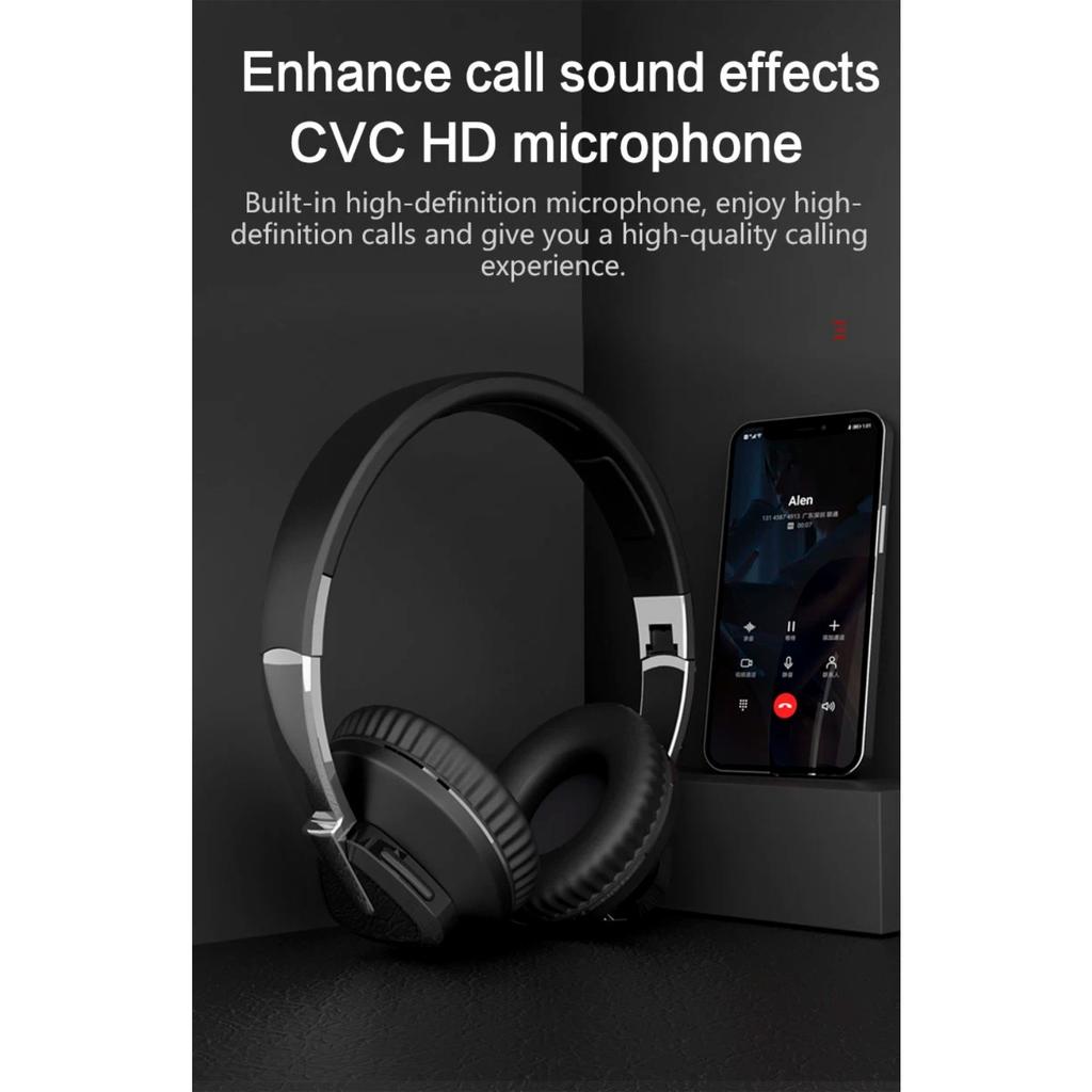 Bluetooth-наушники, беспроводные наушники с шумоподавлением, гарнитура H3 Pro Max с микрофоном, 20 часов воспроизведения музыки, игр, складная, поддержка TF