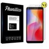 Screen Protector Glass Film - Phonillico® - Xiaomi REDMI 6A - Pack of 2 - Tempered Glass - Scratch Resistant