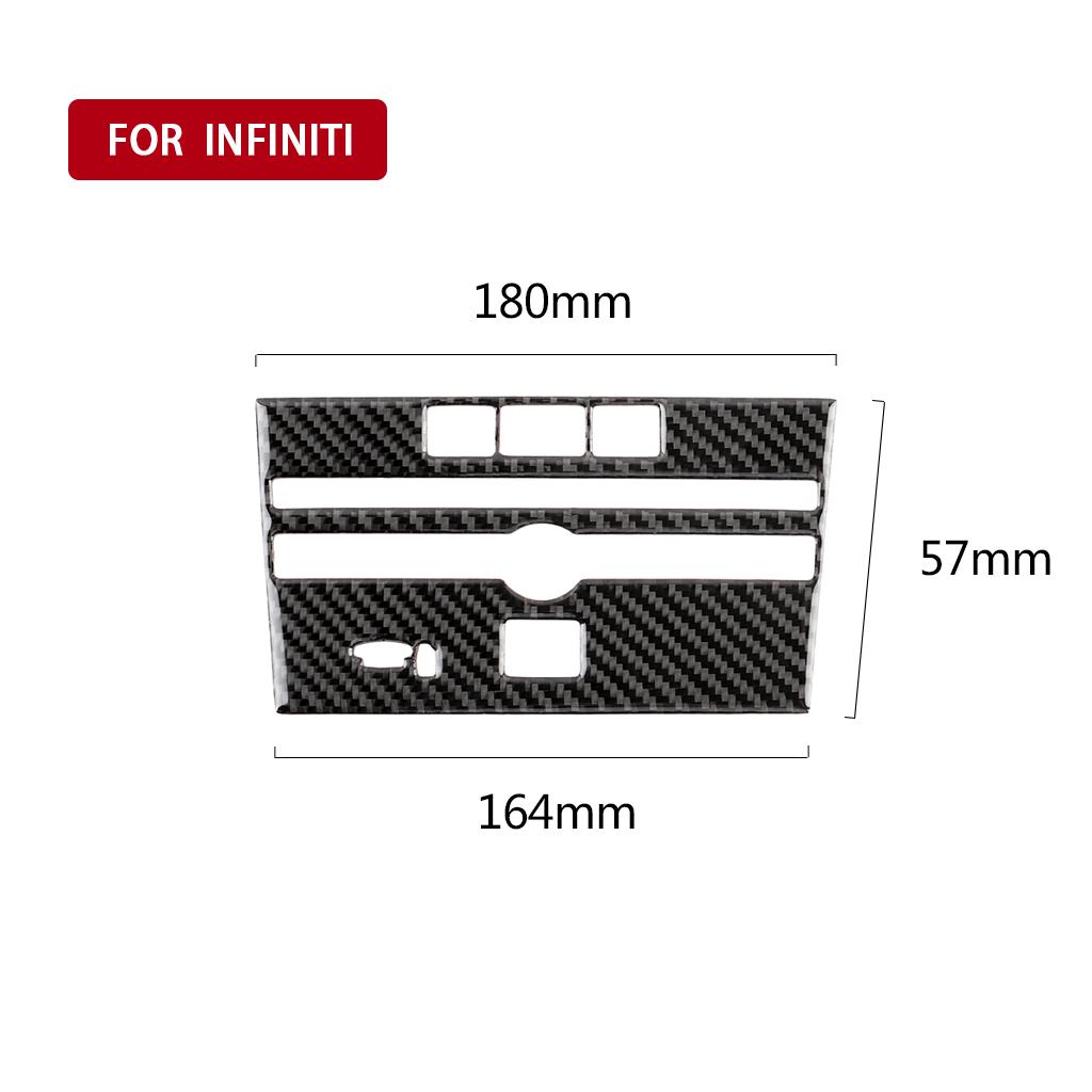 Carbon Fiber Console Panel Seat Heating Audio Panel Cover Trim Fit for Infiniti Q50 Q60 2014-2019 Auto Accessories Sticker