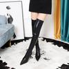 European and American Style Simple High Heel Pointed Elastic Lycra Sexy Slim Over Knee Boots