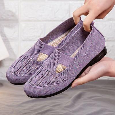 Женская обувь Плоские слипоны Женские туфли Ажурные Весна Осень Дешевые Повседневные Для ходьбы Высокое качество Повседневная рутина 2025 Новые тренды