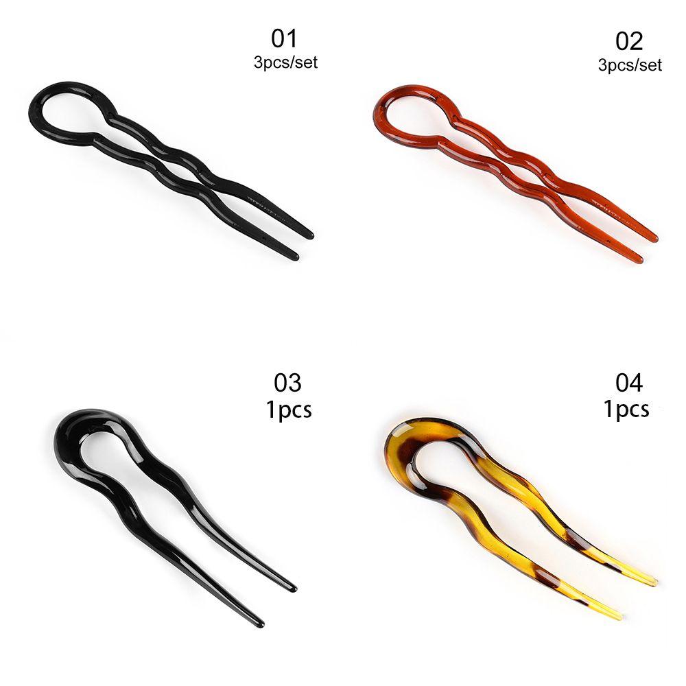 Fashion Hair Fork Styling Tools Hair Accessories U Shape Hair Clip Plastic Hair Stick Hairpin