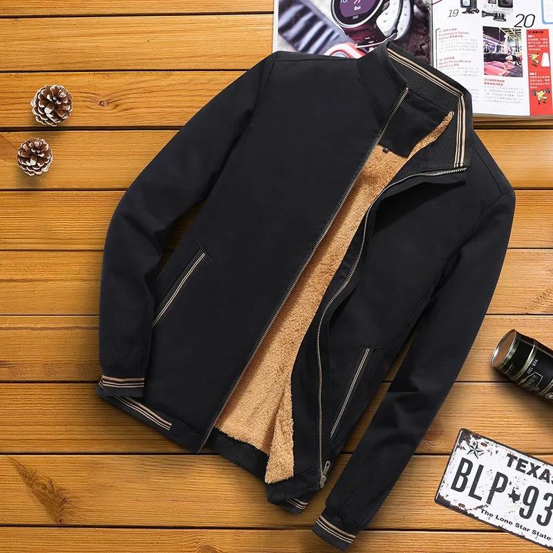 Outdoor Men Bomber Thick Plus Velvet Casual Male Outwear Fleece Thick Cold Winter Tackical Army Jacket Man Military Baseball Down Coats Jacket For Men