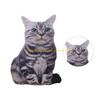 92MF Creative Simulation Cat Pillow 3D Cat Cushion Animal Doll Photography Wedding Setting Props 3D Animal Print Pillow
