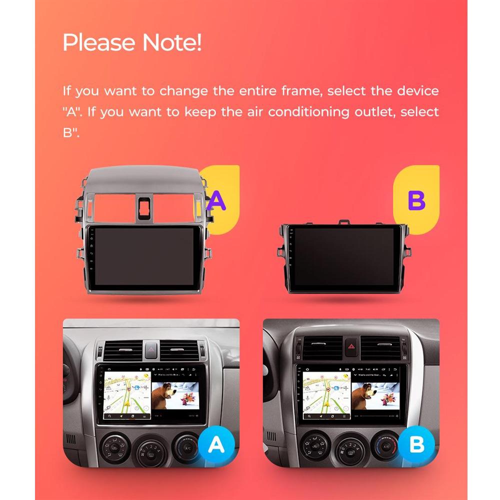 Для Toyota Corolla E140/150 2006-2013 9 "Android автомобильный стерео радио мультимедийный плеер 2 Din DVD колонки головное устройство аудио WIFI 1 + 16 ГБ