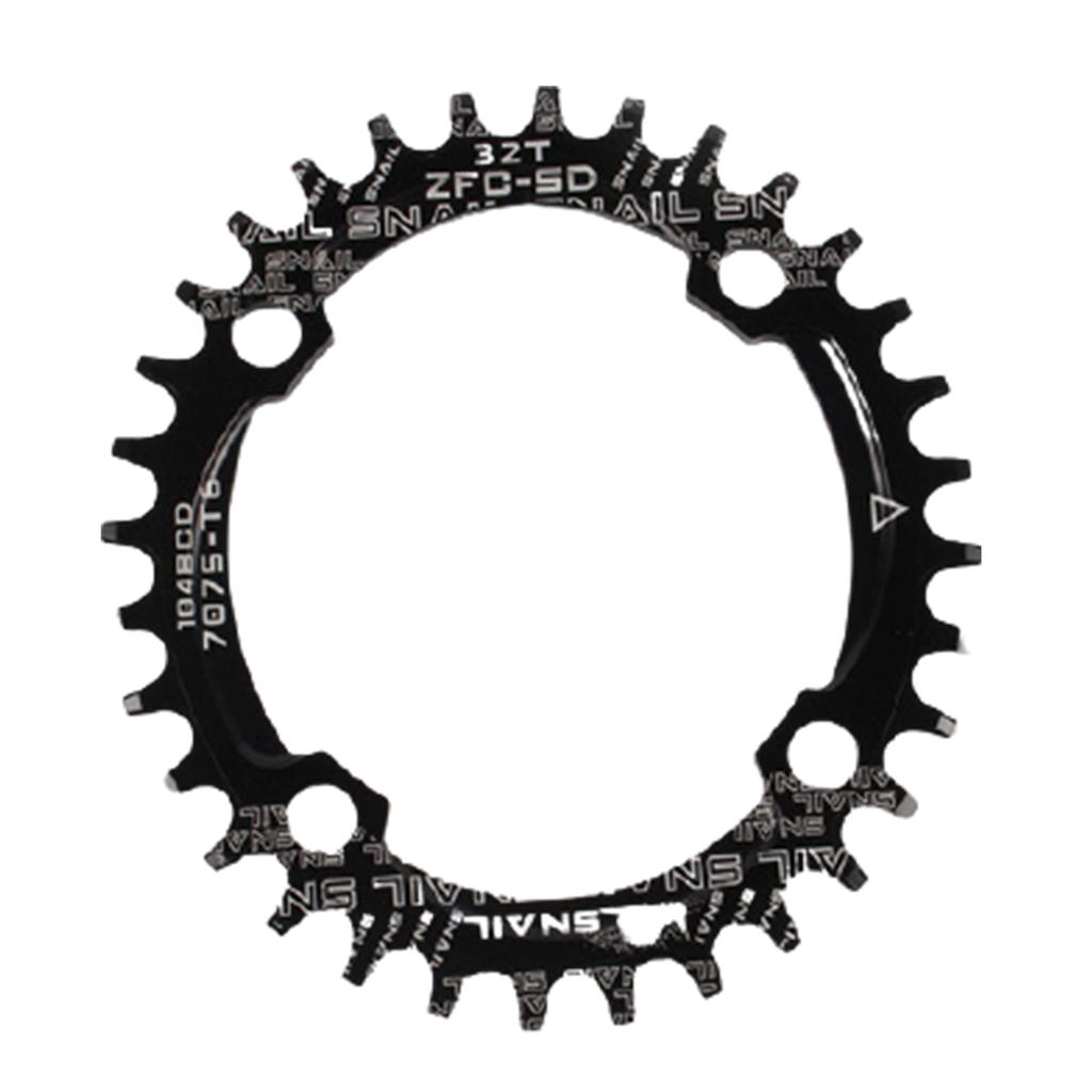 Для велосипеда круглая/овальная 104BCD 32T 34T 36T 38T узкая широкая одинарная звездочка