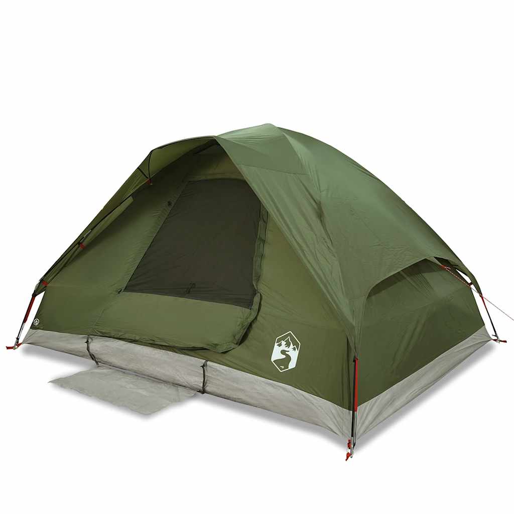 Dome Camping Tent for 4 Persons Olive Green Waterproof