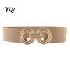 Decorative Belt for Outfits 75cm Women's Elastic Waist Belt, Wide Stretch Fashionable with Stylish Cincher Women Geometric Metal Buckle, Dress Corset