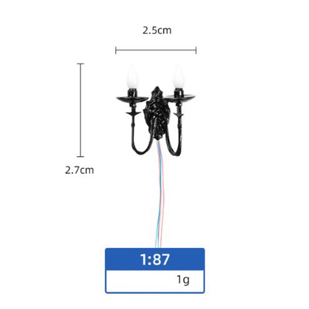 3V Dollhouse Wall Lamp 2.5*2.7cm Garden Yard Led Light New Sand Table Chandelier