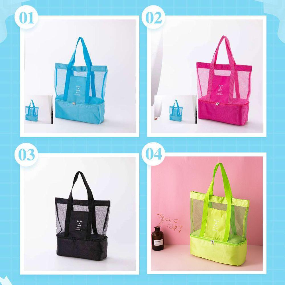 Сумка для ланча с термоизоляцией, сетчатая прозрачная сумка для закусок, сумка для хранения мелочей, сумки для пикника и пляжа