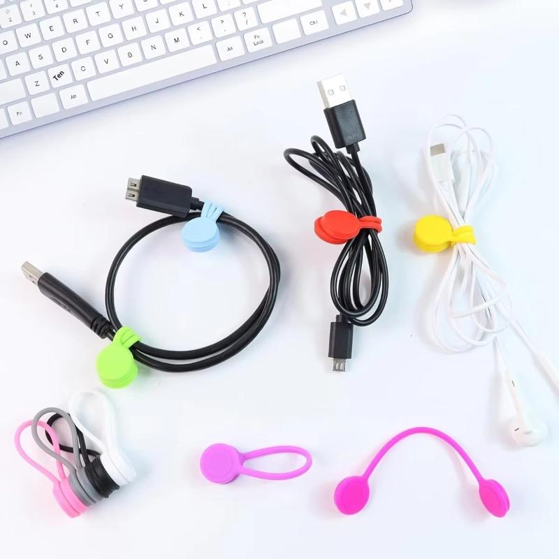 1/5/10 шт. Многоразовые Магнитные USB Силиконовые для Связывания Закладки Магниты на Холодильник