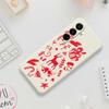 For Samsung Galaxy A17 5G Case Hand Drawn Christmas Pattern Printing Straight Edge TPU Phone Back Cover