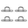 4 Pack Oval Hammock Hanging Pad Eye Plate Wall Mounting Stainless Steel Sun Sail Ceiling Hook Plate