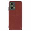 For Motorola Moto G35 5G Case Retro Leather Coated PC+TPU Phone Cover