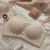 Girls Cute Bras Push Up Underwear Lace Dot Wireless Lingerie Backless Adjustable Women's Bras