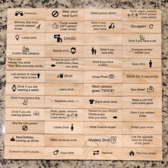 48 шт./набор строительных блоков, падающая башня, игра с напитками, деревянная многопользовательская игра для взрослых, интерактивная игра с укладкой кирпичей, реквизит для ночной вечеринки