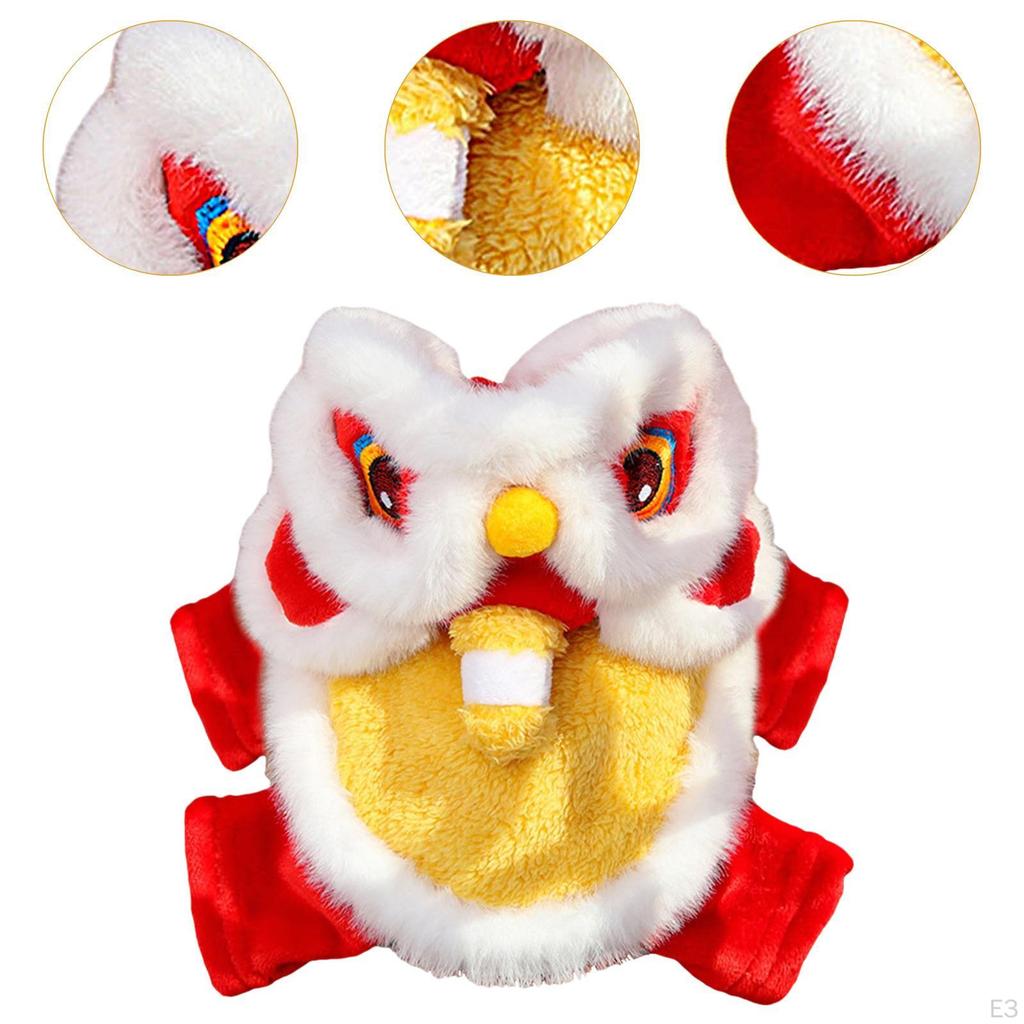 Костюм питомца на китайский год, осенне-зимняя одежда, очаровательное пальто с капюшоном, которое легко надевать для