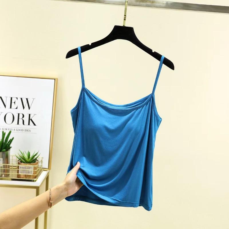 Модальные топы на бретелях-спагетти, базовый танк-топ без рукавов, однотонная женская летняя майка, подходящая ко всему