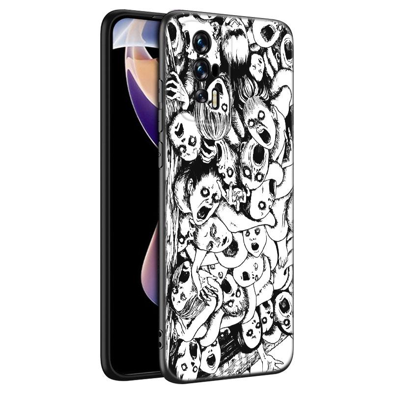 Japanese Horror Manga Black Phone Case For Xiaomi Redmi 7A 8A 9A 10A 11A 9C 10C 12C 13C 11 Prime A1 A2 Plus 12 4G Note 9T 12R