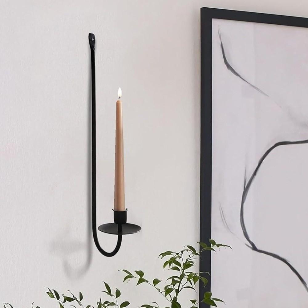 L-Shape Candlestick Holder Minimalism Metal Candle Sconce Party Prop Candle Stand Wedding Party