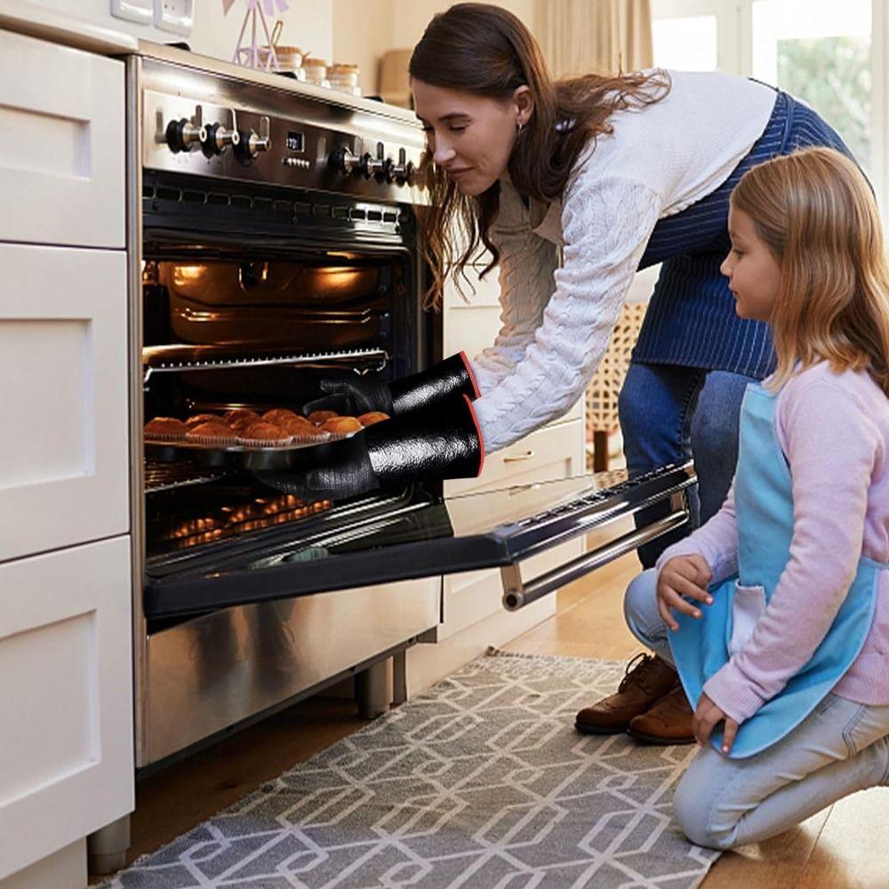Oil Resistant BBQ Gloves Waterproof Oven Mitts Easy to Clean Heat Resistant Gloves Turkey Fryer