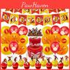 The Flash Themed Birthday Party Decorations Set With Banner, Cake Topper, And Balloons