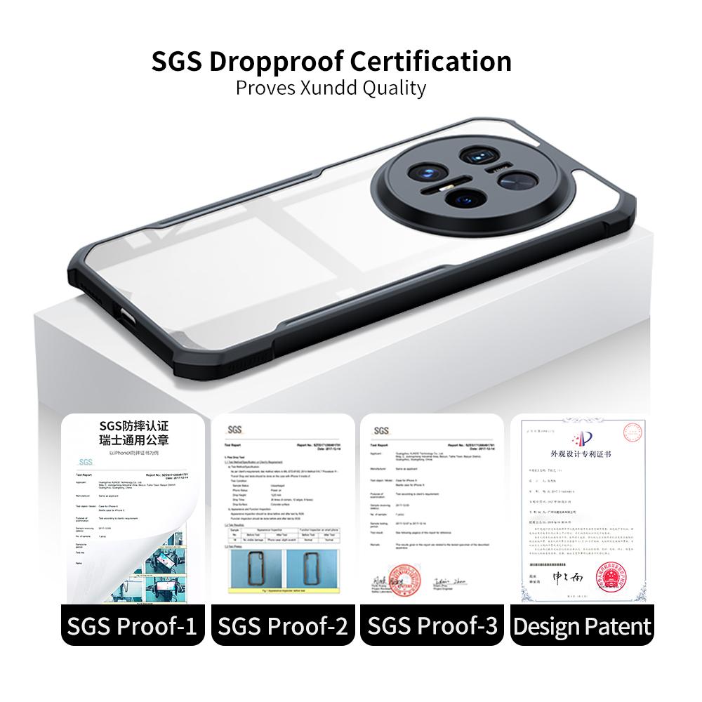 XUNDD Чехол для Huawei Mate 70 Противоударный ТПУ+Акрил Прозрачная задняя крышка для телефона