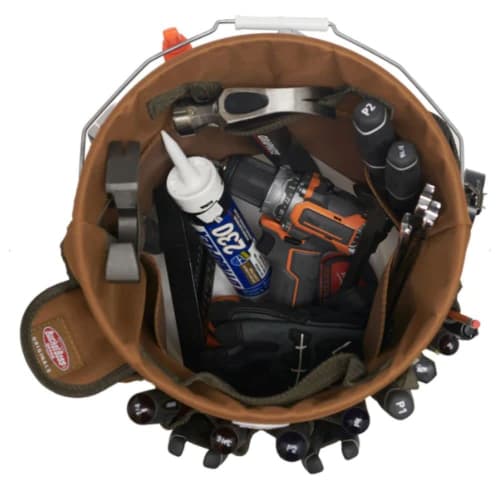 Bucket Boss Bucketer 30 Tool Storage Bucket Cover with Bucket Pocket