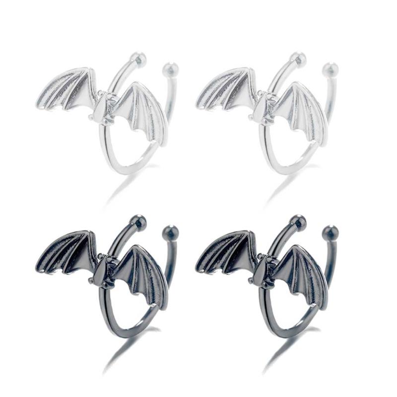Индивидуальность ушная косточка клипса летучая мышь ухо клипса без проколотых ушей хип-хоп клипса серьга