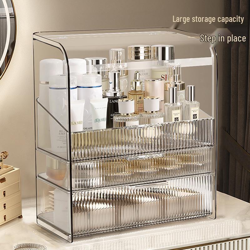 Dustproof Acrylic Makeup Organizer with Drawers