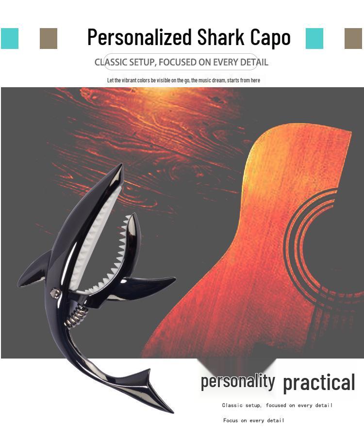 Каподастр из цинкового сплава Shark для акустической, электрогитары и укулеле - Аксессуар для музыкального инструмента