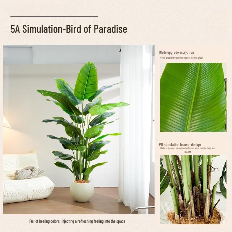 180cm Large Artificial Bird of Paradise Plant with Beige Pot