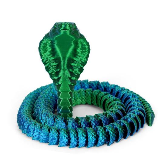 3D-печатная фигурка змеи с подвижными суставами, фигурка змеи, шарнирная модель животного, игрушка для домашнего офиса, книжной полки, украшения рабочего стола, орнамент