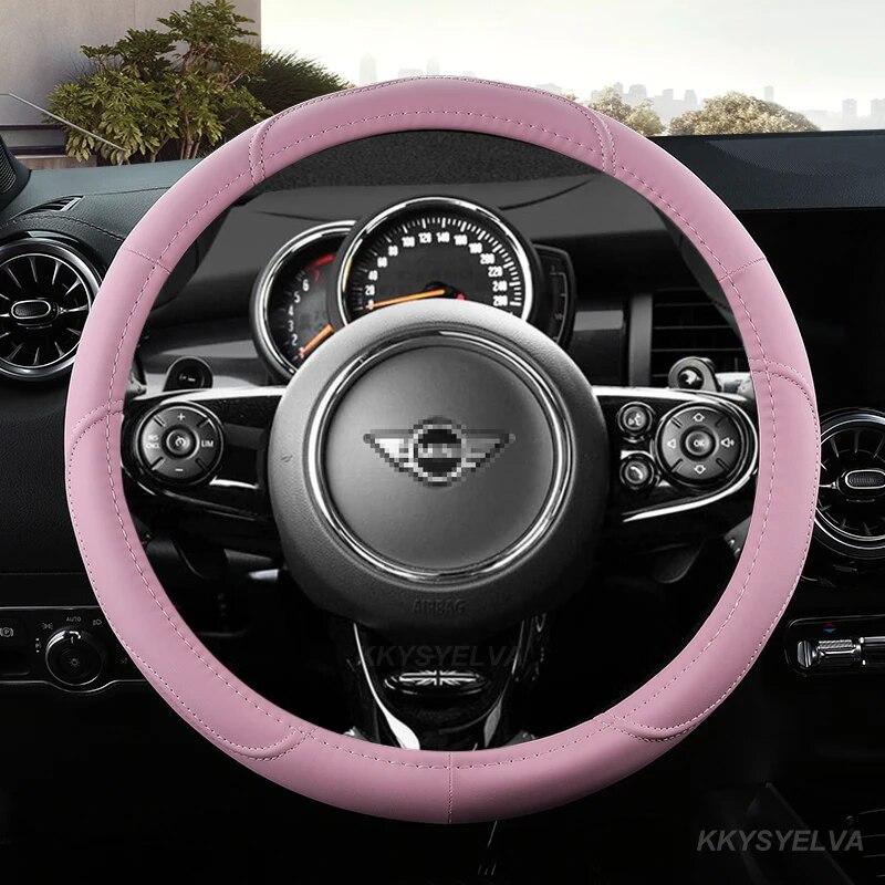 Microfiber Leather Car Steering Wheel Cover For MINI Cooper R50 R55 R56 F57 Clubman Countryman Clubvan Coupe Auto Accessories