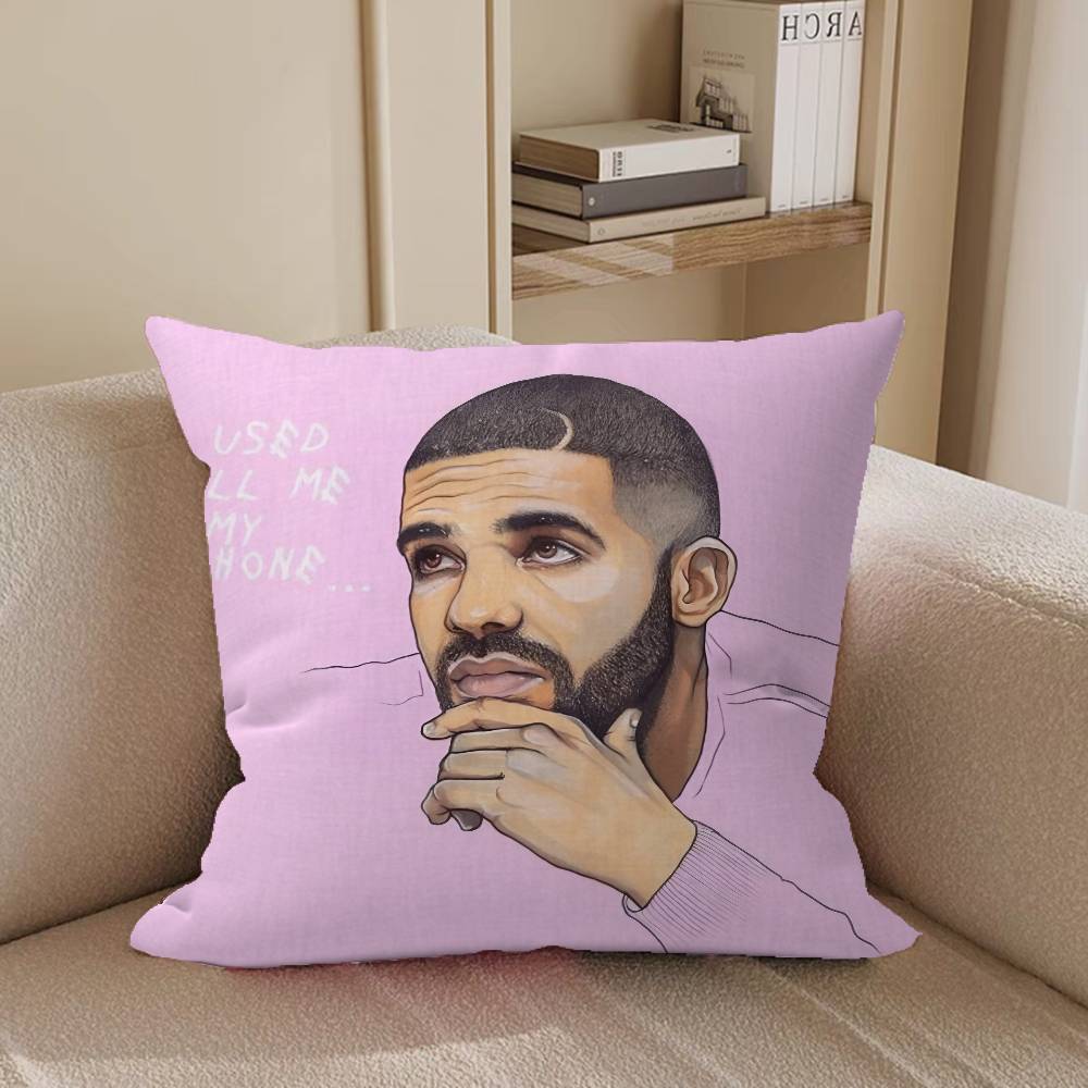 RAPPER Drake Cushion Cover Pillow Cover Decor Pillowcase Printed Cushion Case For Couch