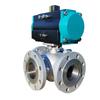 Stainless Steel Pneumatic Three-Way T/L Ball Valve with Flange for Diversion and Regulation (Q644F)