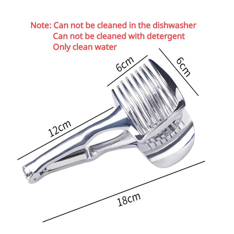 Кухонные гаджеты, удобный держатель для лука из нержавеющей стали, овощерезка для помидоров, овощей, фруктов, безопасные инструменты для приготовления пищи, аксессуары