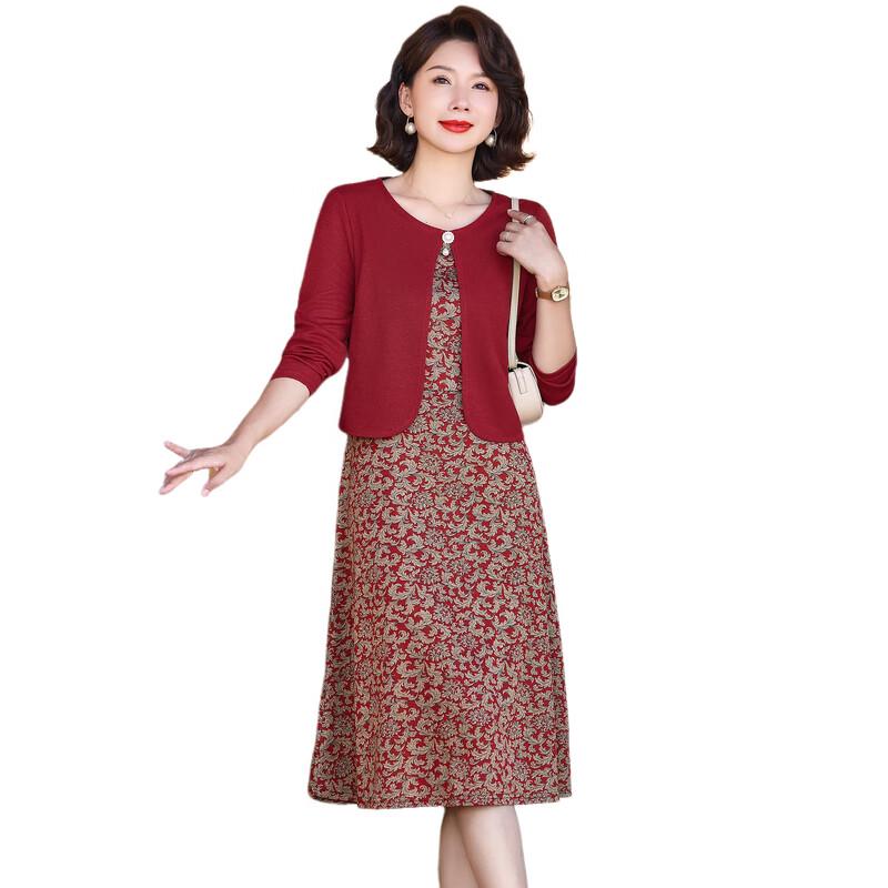 Elegant Two-Piece Floral Midi Dress Set