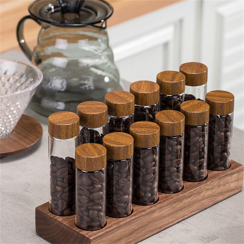 Coffee Beans Storage Container Tube Display Rack Tea Bottle Glass Single Dose Espresso Accessory Coffeware Set Tool Gift