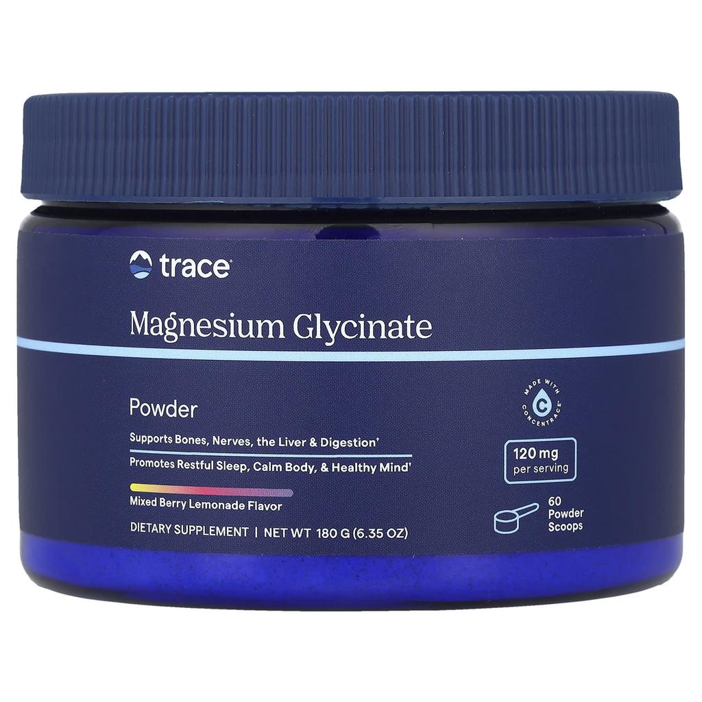 Glycine Magnesium Powder, Mixed Berry Lemonade, 180G(6.35Oz)