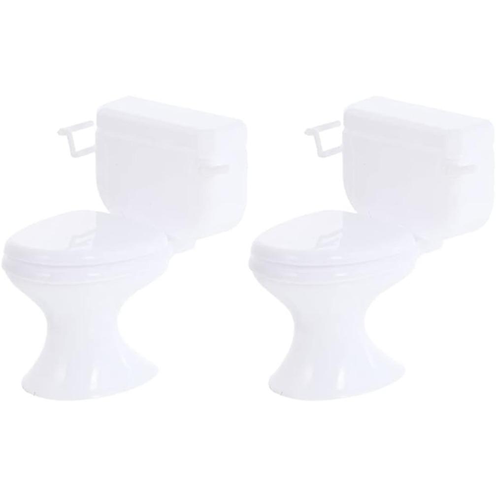 2 шт. миниатюрный туалетный кукольный домик миниатюрная мебель-игрушка для 1 человека:12 аксессуаров для ванной комнаты кукольного домика, сад фей, микропейзаж, кукольный домик