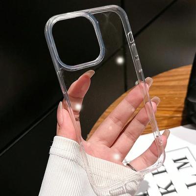 Прозрачный бампер для телефона конфетного цвета для iPhone 16 15 14 13 12 11 Pro Max XR XS X 7 8 Plus SE3 Мягкая противоударная задняя крышка