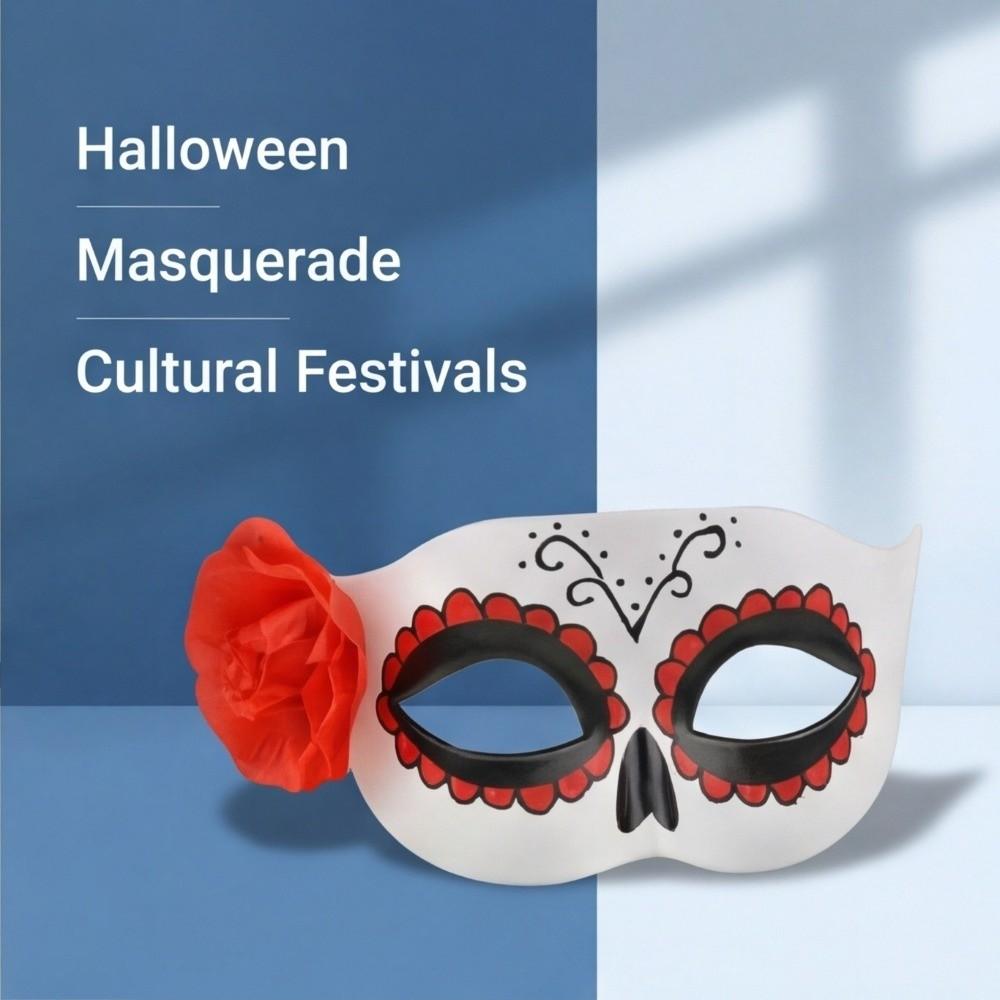 Plastic Halloween Masks Flower Venice Mask Simple Glitter Mask Prom Party Supplies