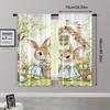 2pcs, Curtains Digital Printed Retro Easter Polyester Easy Install (without rod) All Seasons Ldeal for Bedroom, Living Room,