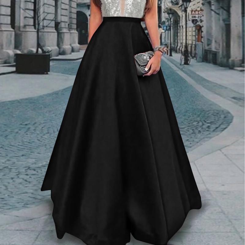 ZANZEA Женские повседневные эластичные юбки свободного покроя с высокой талией