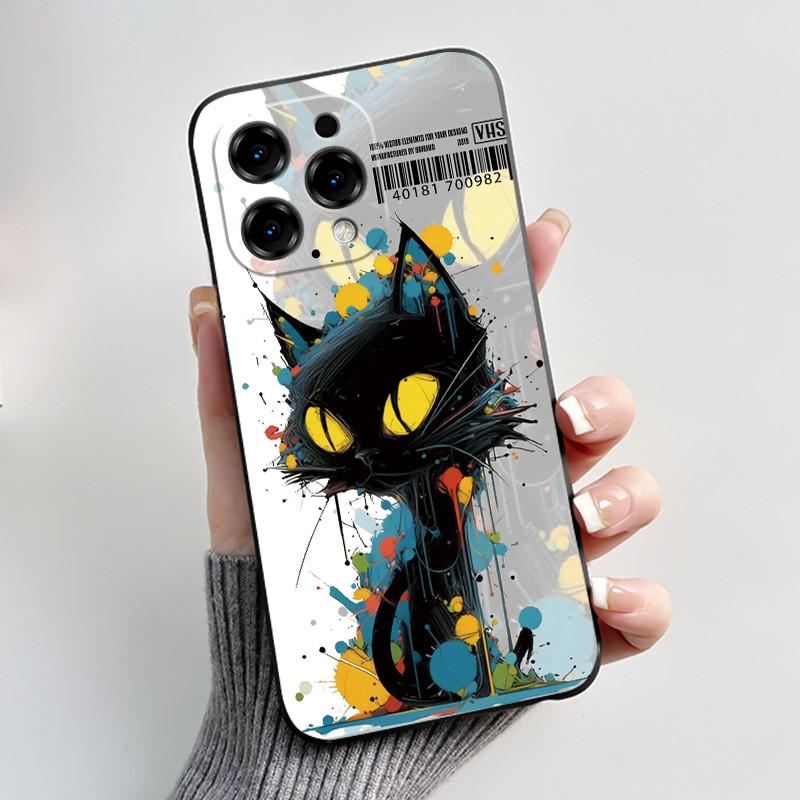 Casing For Doogee N55 / N55 Pro / N55 Plus Case Aesthetic Fashion Cute Cat Cartoon Soft Silicone Back Cover Shockproof Bumper