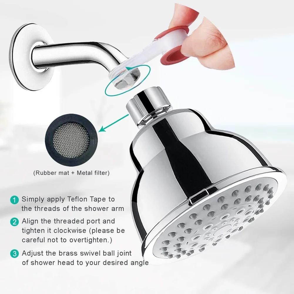 High Pressure Handheld Shower Head 5-Speed Adjustable Water-Saving Bathroom Shower Head Handheld Spray Shower Bathroom Supplies