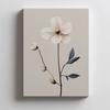 White Anemone - Minimalist Beauty White Anemone - Minimalist Beauty, 30X40 Cm, Dark Brown Wooden Frame, 230 Gsm Matte Paper