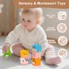 3D кубики с животными, развивающие игрушки для stacking, мягкие силиконовые строительные блоки для малышей, игрушки для ванны, игрушки для малышей, раннее развитие, сенсорные, Монтессори